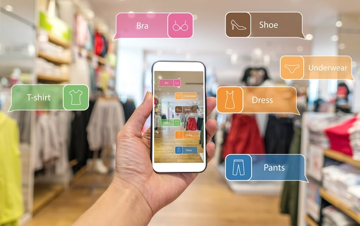 Shopping visualizing the result of app adding